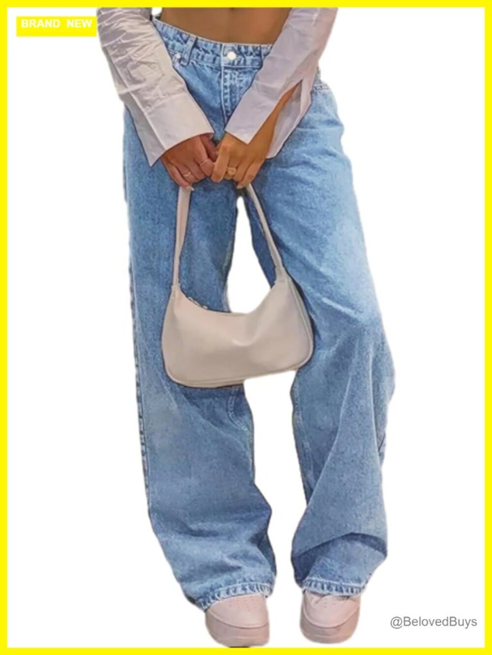 Straight Leg Jeans for Women Casual Washed Vintage Wide Fit Boyfriend Baggy Low